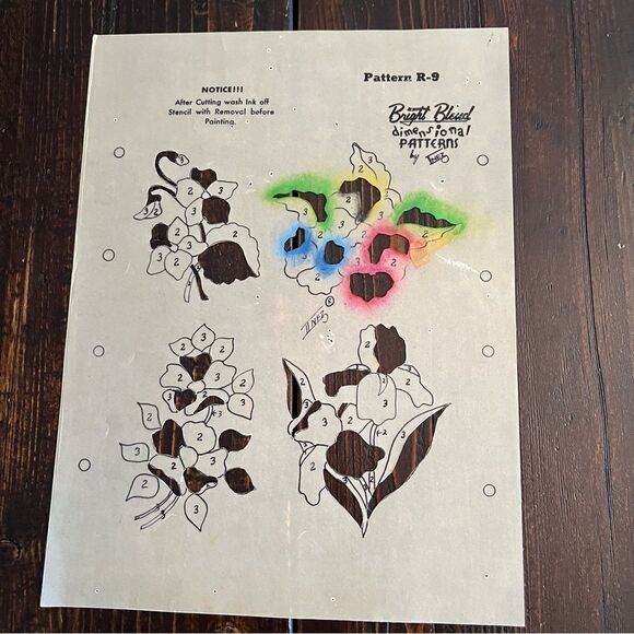 Vintage Bright Blend Dimensional Patterns by Inez - Picture 3 of 5